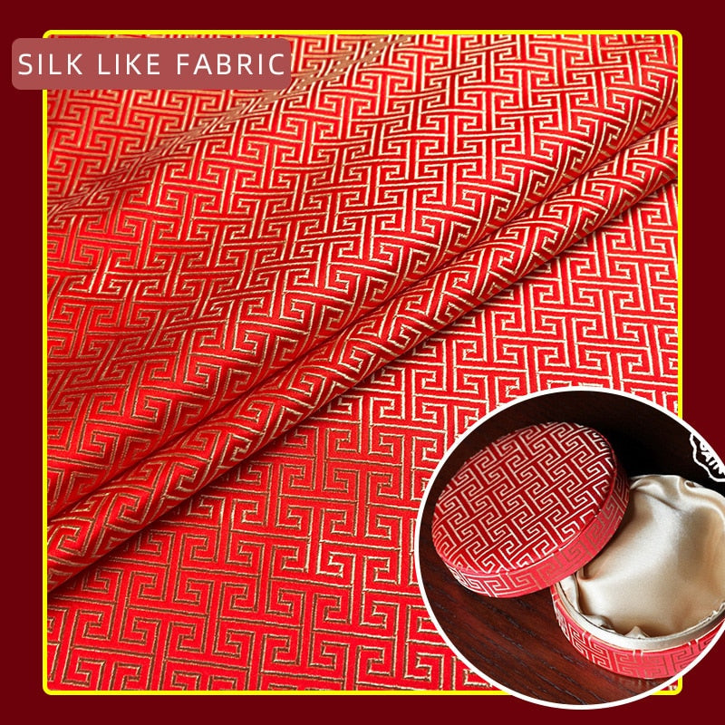 Brocade imitation silk fabric for dress