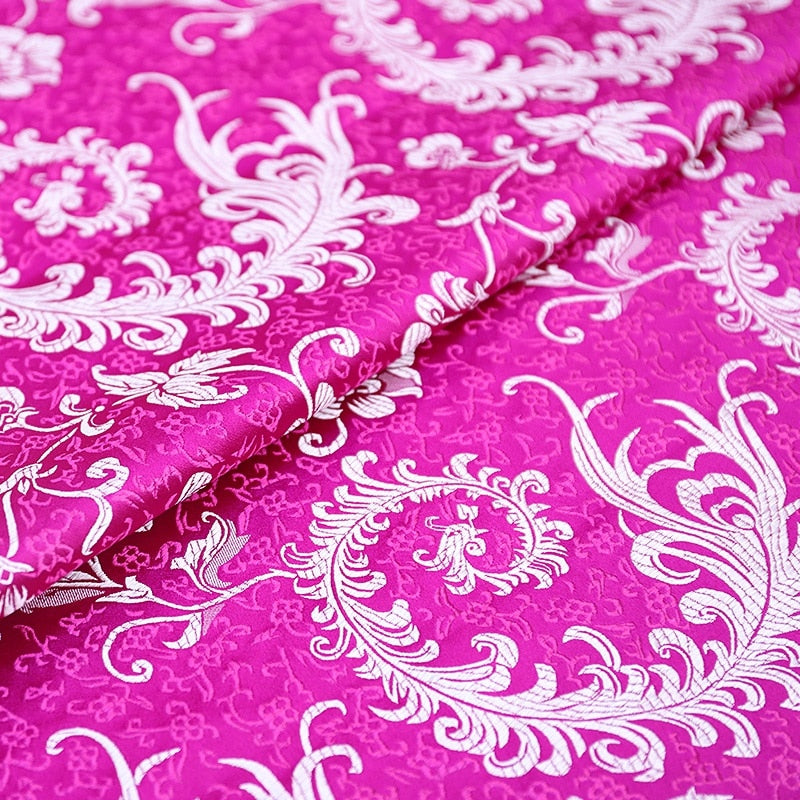 Imitation silk brocade jacquard fabrics