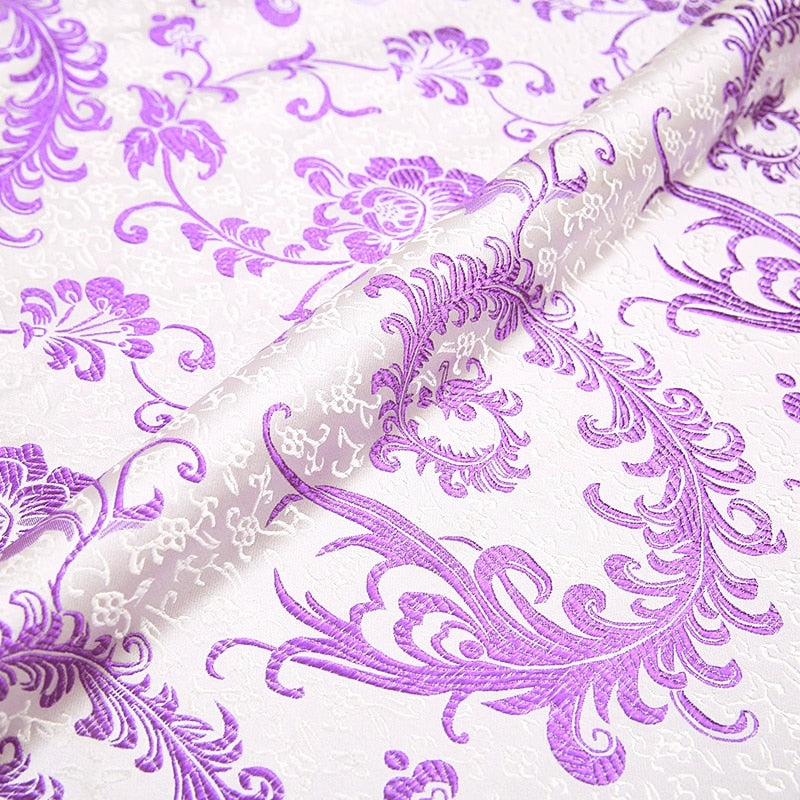 Imitation silk brocade jacquard fabrics