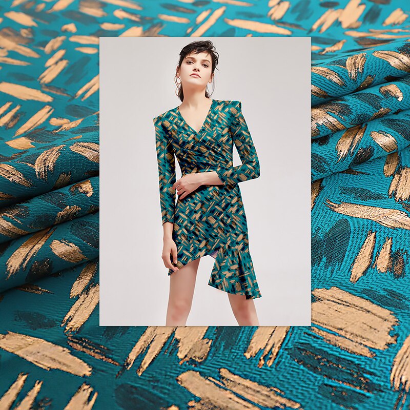 Jacquard brocade fabrics for suit skirt coat and satin dress