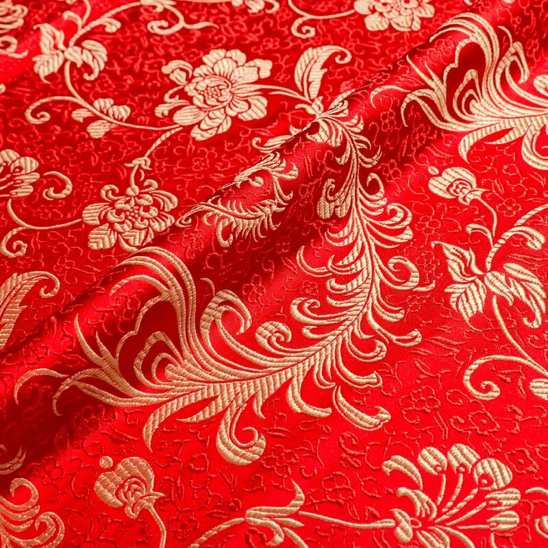 Imitation silk brocade jacquard fabrics