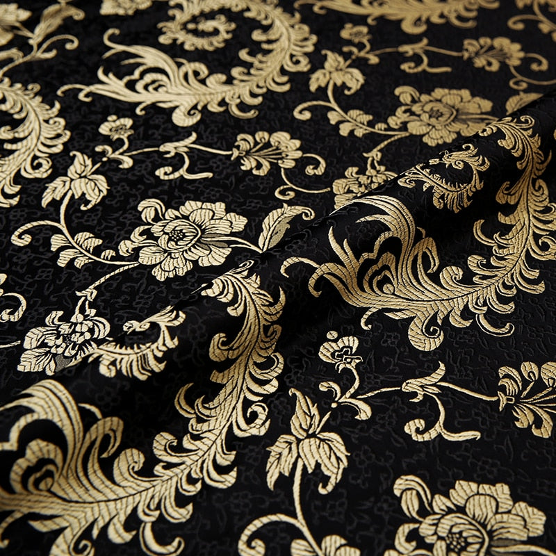 Imitation silk brocade jacquard fabrics