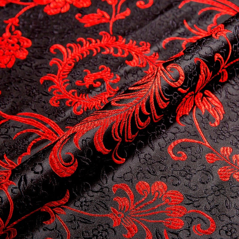 Imitation silk brocade jacquard fabrics