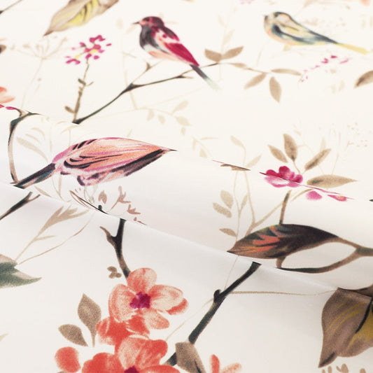 50*145 cm flower bird printing satin fabrics